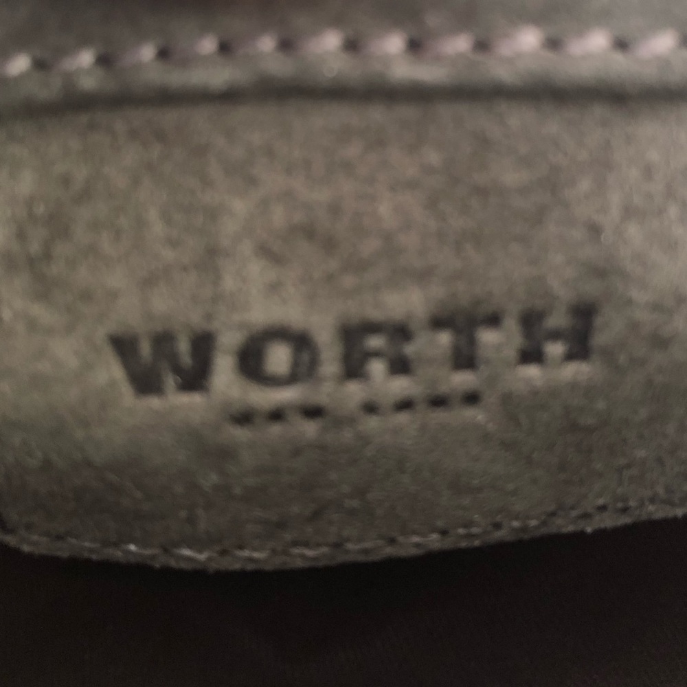RARE • WORTH NEW YORK • Suede Leather Barrel Crossbody Adjustable Bag w/ Dustbag - Picture 11 of 16